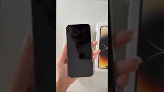 Unboxing the iPhone 14 Pro Max in Gold⚡️💫🌟#trending #ashortaday #apple #iphone #unboxing #iphone14
