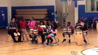 Drummers from Marjorie S. Fisher Boys \u0026 Girls Club in WPB Perform for Guests - with Reijol Miranda