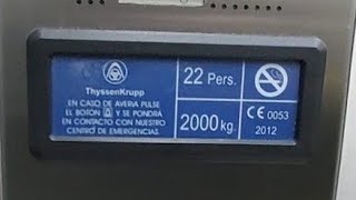 Massive THYSSENKRUPP elevator in Santiago de Compostela ( suitable for 22 passengers  ) #elevator