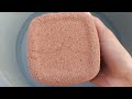 Asmr: soft red dirt blocks crumbling and dipping in water