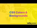 Learn HTML & CSS - CSS Colors and Backgrounds