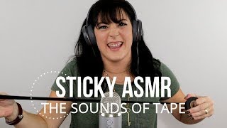 STICKY ASMR :SOUNDS OF TAPE (TAPPING, TAPE PEELING, STICKY FINGERS)