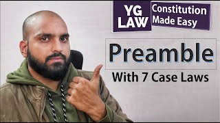 Preamble of Indian Constitution - Explained with case laws : Preamble part of Constitution ?