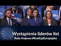 Rada Krajowa #KoalicjaEuropejska: Wystąpienia liderów list