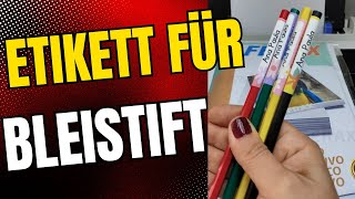 Wie man Etiketten für Bleistifte erstellt – Ferax A4 Weißes Mattes Klebevinyl – Schul-Etiketten