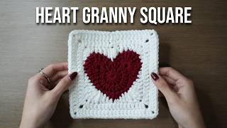 Large Heart Granny Square Tutorial