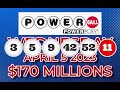 powerball results april 5 2023 $170 millions mrlotto