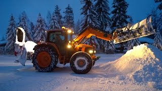 Snowek N320 articulated plough and John Deere 6430