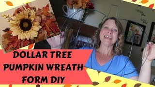 Dollar Tree DIY - Jute Pumpkin Fall Wreath | Farmhouse Decor