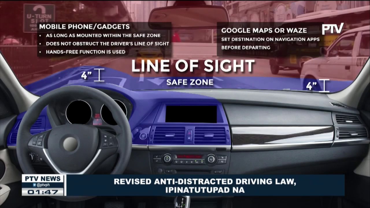 Revised Anti-distracted Driving Law, Ipinatutupad Na - YouTube