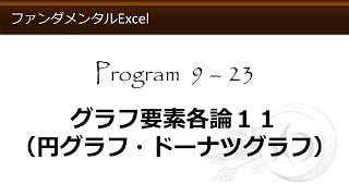 ファンダメンタルExcel 9-23 グラフ要素各論１１（円グラフ・ドーナツグラフ）【わえなび】（ファンダメンタルExcel Program9 グラフの基礎）