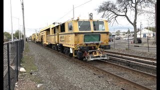 LIRR - Bethpage - Passer American Train Passes Through the Station.