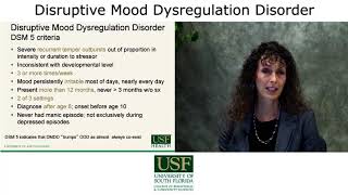 Webinar - Disruptive Mood Dysregulation Disorder (DMDD): Background & Treatment (Saundra Stock, MD)