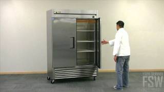 True Stainless Steel Solid Door Reach-In Refrigerator Video (TS-49)