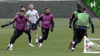 Gabriel Jesus is BACK as Arsenal train in the snow | Sporting CP v Arsenal