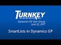 SmartLists in Microsoft Dynamics GP - User Group Meeting, June 2017