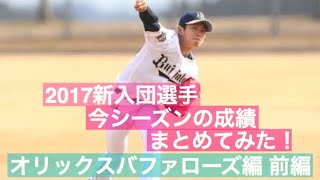 no.91 2017新入団選手今シーズンの成績まとめてみた！ オリックスバファローズ編 前編 1位 山岡泰輔 2位 黒木優太 3位 岡崎大輔 4位 山本由伸  5位小林啓祐 6位 山崎颯一郎