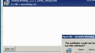 Downloading and Installing SharpDevelop 2.2