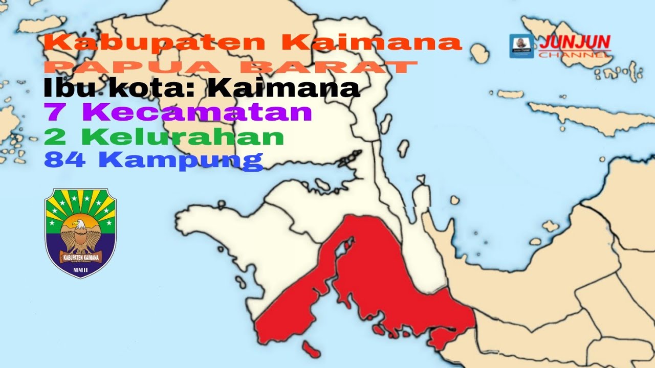 Kabupaten Kaimana, Papua Barat, 7 Kecamatan, 2 Kelurahan, 84 Kampung ...