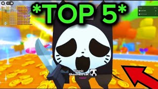 TOP 5 YouTubers Hatching TITANIC GHOSTFACE CAT 🐱👻 || Pet Simulator 99