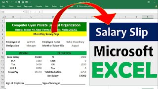 How To Create Salary Slip in Excel | Payslip in Excel #salaryslip