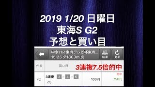 【競馬予想】2019 1/20 日曜日 東海S G2 予想と買い目