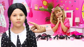 Diana Tackles the Unbelievable Pink and Black Challenge with Wednesday