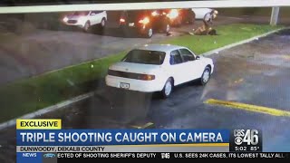 Triple shooting caught on camera in Dunwoody
