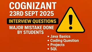 Cognizant GenC Technical Interview Questions 2026 | Real Interview Experience & Answers