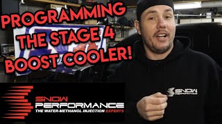 Programming The Snow Performance Stage 4 Boost Cooler Controller