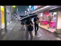 【4k hdr】 3 hours heavy rain walk in harajuku（原宿）tokyo japan relaxing natural city ambience