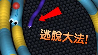 【DE Jun】Slither.io tutorial 被綑住了怎麼半!?「貪食蛇逃脫大法教學」