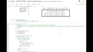 Polynomial Regression using Gauss Elimination - Python Code