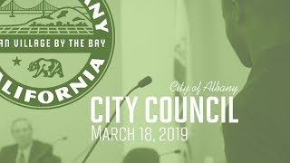 Albany City Council - Mar. 18, 2019