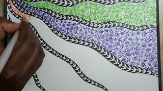 3 TYPES EASY ZENTANGLE DOODLE PATTERN FOR BEGINNERS / #art #trending #viral #drawing #dotanddrift