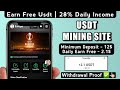 New Usdt Earning Site Usd Mining Site 2024 Best Investment Usdt Earning Website