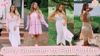 Girly Summer to Fall Outfits! LoveShackFancy, Amazon Fashion, and Shabby Chic Dupes!