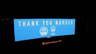 LA Galaxy light up Dignity Health Sports Park in blue for National Nurses Week | #LightItBlue