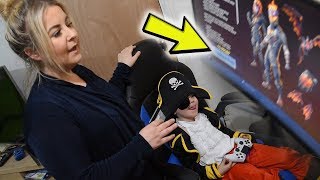 Mum Uses Her Credit Card To Buy *5 YEAR OLD KID* NEW Fortnite Packs including 600 FREE V-Bucks!