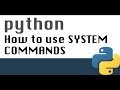 How to use system commands in Python with subprocess module and call function