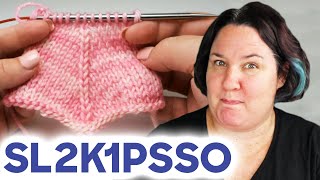 Center Double Decrease (or Slip 2, Knit 1, Pass Slipped Stitches Over) | Fiberific Knitting Tutorial