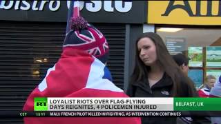 Flag Fury Police injured in Belfast as 'Union Jack' protests reignite