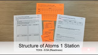 Structure of Atoms 1 TEKS 8.5A - End of Year Review