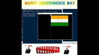 Happy Independence Day In Python Programming | #independence #python #shorts
