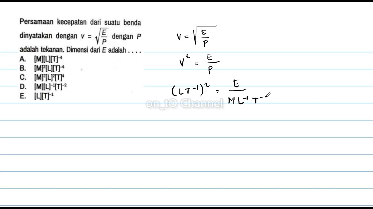 Persamaan Kecepatan Dari Suatu Benda Dinyatakan Dengan V - YouTube