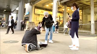 突然プロ本人が駅前で演奏開始したら大変なことになったw（瞳を閉じて）