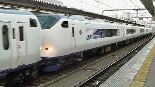 JR西日本 281系特急はるか　9両編成どうしのすれ違い