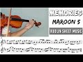 Memories - Maroon 5 || Violin Sheet Music