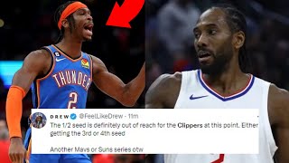 NBA FANS REACT TO OKLAHOMA CITY THUNDER BEATING LA CLIPPERS | THUNDER VS CLIPPERS REACTIONS