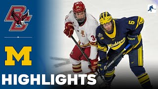 Boston College vs Michigan | NCAA Hockey Frozen Four Semi Final | Highlights - A
